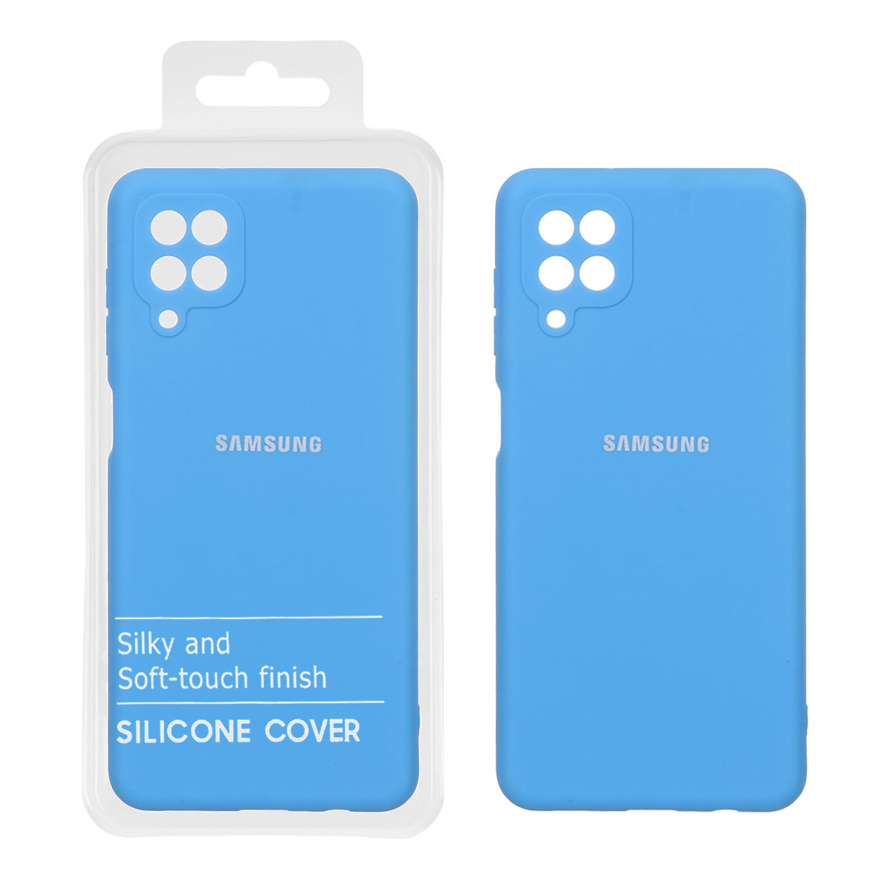 قاب نیو سیلیکون محافظ لنزدار RFF مدل Samsung Galaxy A12 / M12 / F12 - آبی (پک دار)