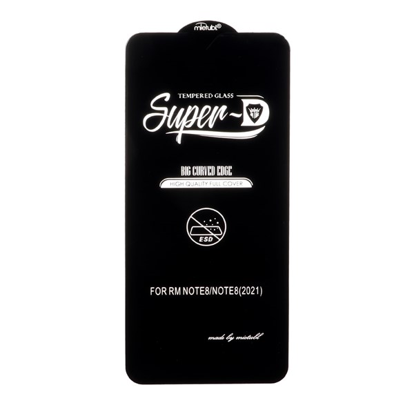 محافظ صفحه نمایش شیشه ای Xiaomi Redmi Note 8 / Redmi 8 / Redmi 8a - Full Cover Super D Mietubl - ESD - مشکی (بدون پک) - NTC ORG