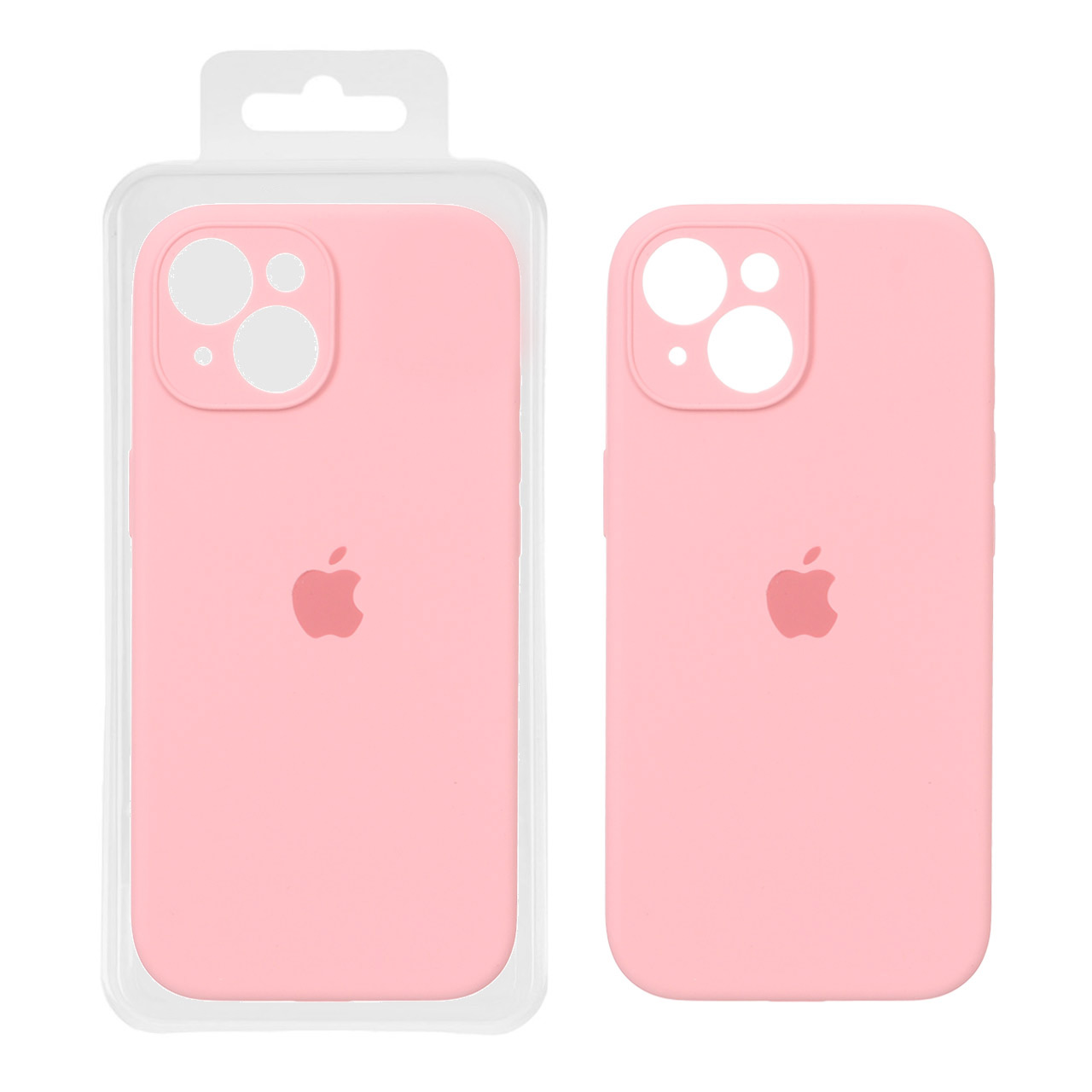 قاب سیلیکونی پاک کنی محافظ لنزدار اورجینال Apple iPhone 15 - صورتی کد 1 (پک اصلی)