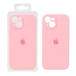 قاب سیلیکونی پاک کنی محافظ لنزدار اورجینال Apple iPhone 15 - صورتی کد 1 (پک اصلی)