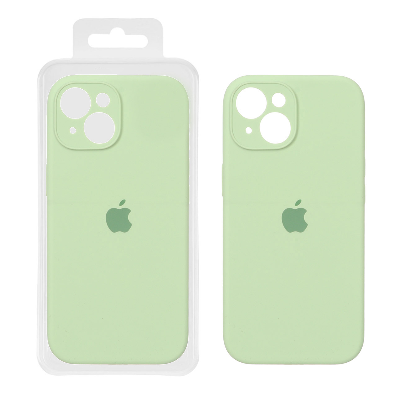 قاب سیلیکونی پاک کنی محافظ لنزدار اورجینال Apple iPhone 15 - سبز روشن (پک اصلی)