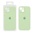 قاب سیلیکونی پاک کنی محافظ لنزدار اورجینال Apple iPhone 15 - سبز روشن (پک اصلی)