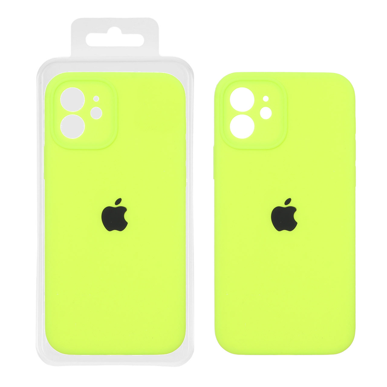 قاب سیلیکونی پاک کنی محافظ لنزدار اورجینال Apple iPhone 12 - سبز فسفری (پک اصلی)