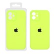 قاب سیلیکونی پاک کنی محافظ لنزدار اورجینال Apple iPhone 12 - سبز فسفری (پک اصلی)