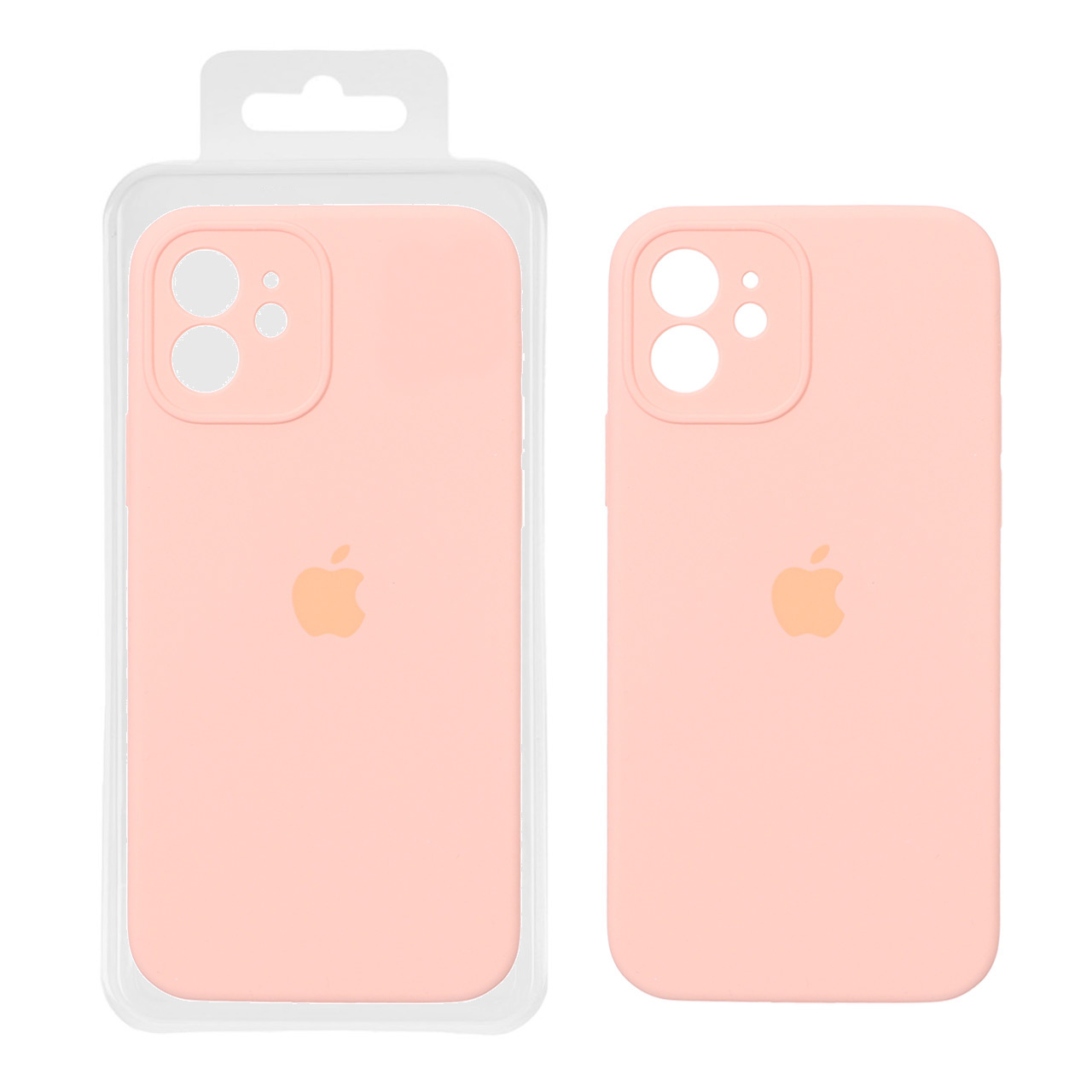 قاب سیلیکونی پاک کنی محافظ لنزدار اورجینال Apple iPhone 12 - گلبهی (پک اصلی)