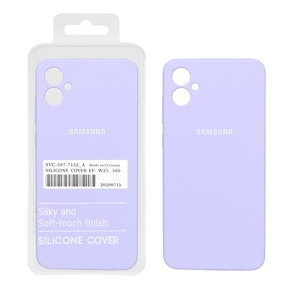 قاب سیلیکونی پاک کنی اورجینال درجه یک Samsung Galaxy A05 - یاسی روشن (پک دار) - NTC