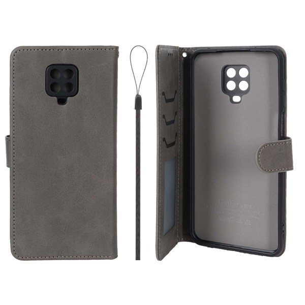 کیف موبایل مگنتی درجه یک داخل خز MNC Plus مدل Xiaomi Redmi Note 9S / Redmi Note 9 Pro / Redmi Note 9 Pro Max - خاکستری