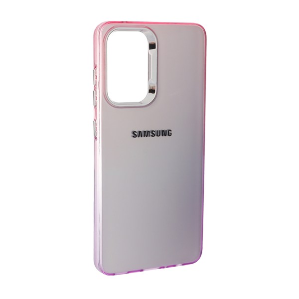 قاب SO COOL لنز متال لوگودار دور رنگی Samsung Galaxy A52 / A52s - صورتی بنفش