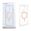 قاب اورجینال Magnetic دور ژله ای MagSafe مدل Samsung Galaxy S23 Ultra - نارنجی (پک دار)