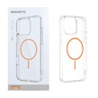 قاب اورجینال Magnetic دور ژله ای MagSafe مدل Apple iPhone 14 Pro Max - نارنجی (پک دار)