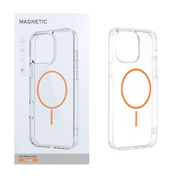 قاب اورجینال Magnetic دور ژله ای MagSafe مدل Apple iPhone 14 Pro Max - نارنجی (پک دار)