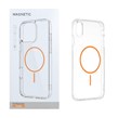 قاب اورجینال Magnetic دور ژله ای MagSafe مدل Apple iPhone X Max / iPhone XS Max - نارنجی (پک دار)