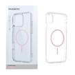 قاب اورجینال Magnetic دور ژله ای MagSafe مدل Apple iPhone X Max / iPhone XS Max - صورتی (پک دار)