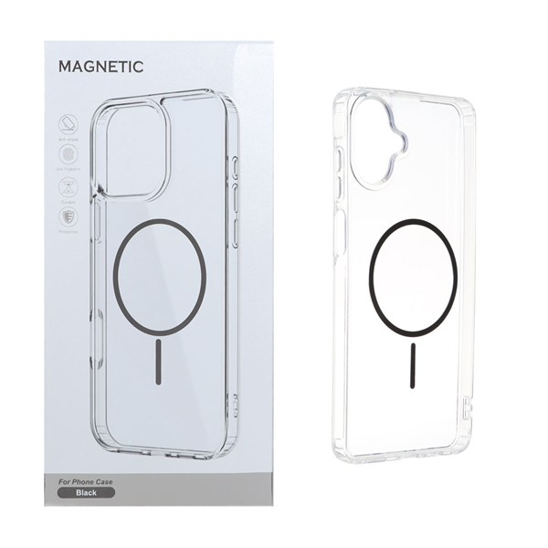قاب اورجینال Magnetic دور ژله ای MagSafe مدل Samsung Galaxy A07 - مشکی (پک دار)