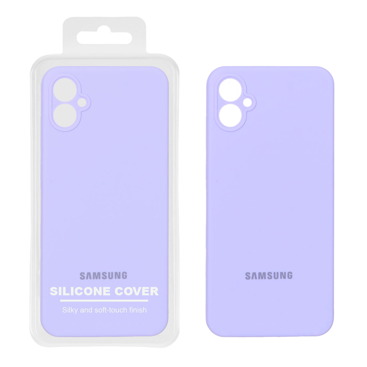 قاب سیلیکونی پاک کنی اورجینال Master Quality مدل Samsung Galaxy A05 - بنفش روشن (پک دار)