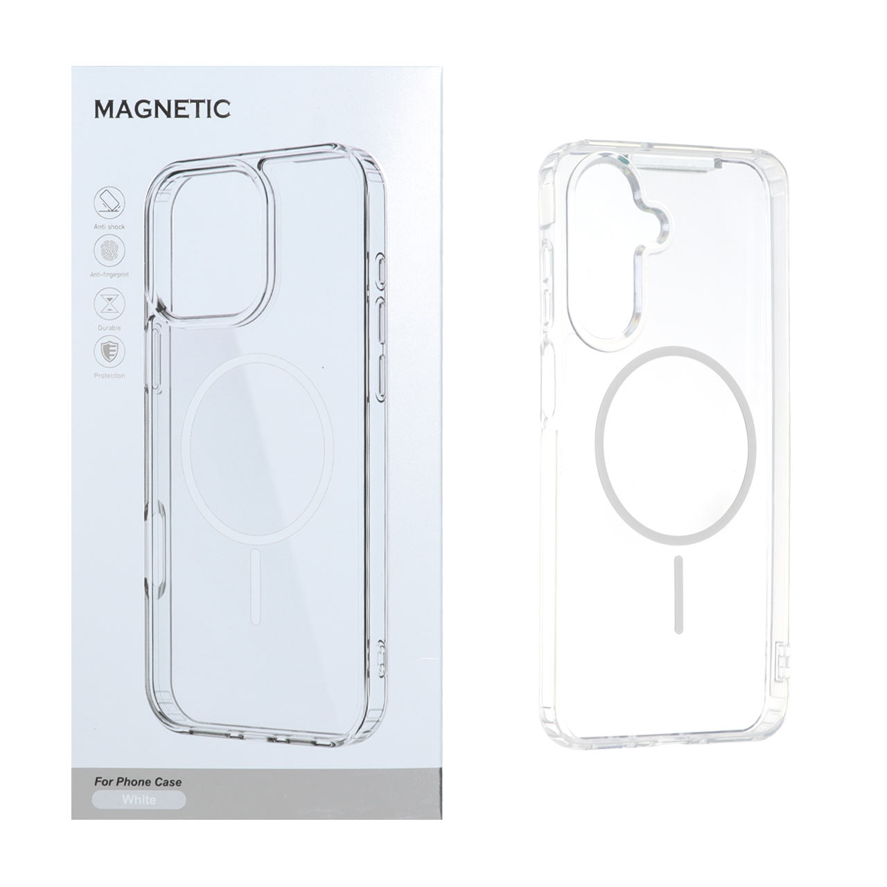 قاب اورجینال Magnetic دور ژله ای MagSafe مدل Samsung Galaxy A17 / A26 - سفید (پک دار)