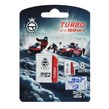 Queen tech Turbo microSDHC & adapter U1 Class 10 667X -100MB/s-8GB سفید قرمز