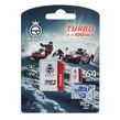 Queen tech Turbo microSDHC & adapter U3 Class 10 667X -100MB/s-64GB سفید قرمز