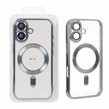 قاب اورجینال الکترواستاتیک Magsafe لنز گلس دار Apple iPhone 17 - نقره ای (پک دار)