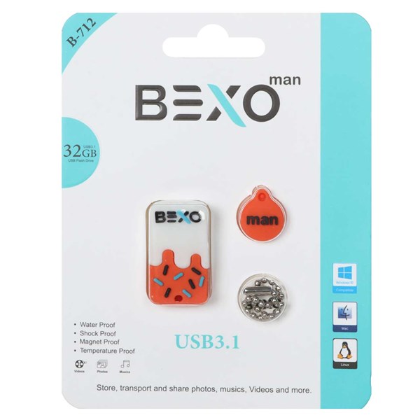فلش مموری BEXO USB3.1 مدل B-712 ظرفیت 32GB - نارنجی (گارانتی داده پردازی آواتک)