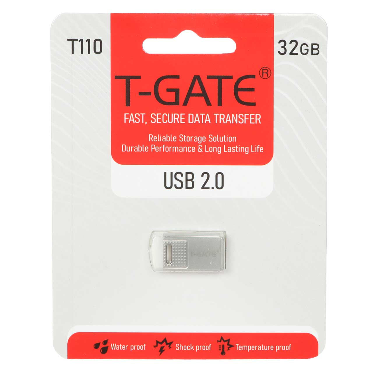 فلش مموری T-GATE USB2.0 مدل T110 ظرفیت 32GB - نقره ای (گارانتی آسان سرویس)