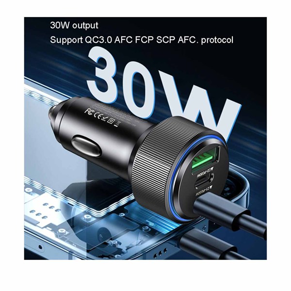 شارژر فندکی PD و فست سه پورت Yesido مدل Y59 200W - مشکی (گارانتی 18 ماه تعویض نیکان همراه)