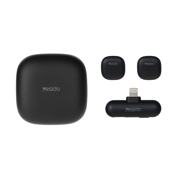 میکروفون بی سیم Yesido Lightning مدل KR20 - مشکی (گارانتی 18 ماه تعویض نیکان همراه)