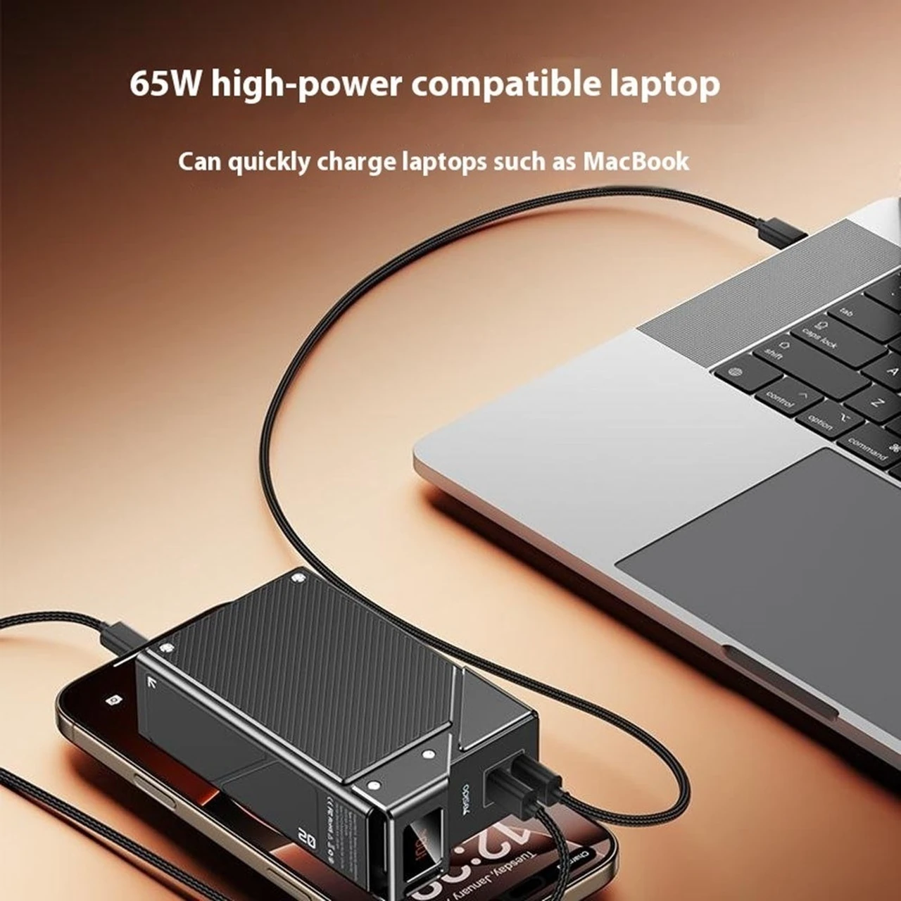 پاوربانک فست شارژ Yesido 20000mAh مدل YP76 65W - مشکی (گارانتی 18 ماه تعویض نیکان همراه)