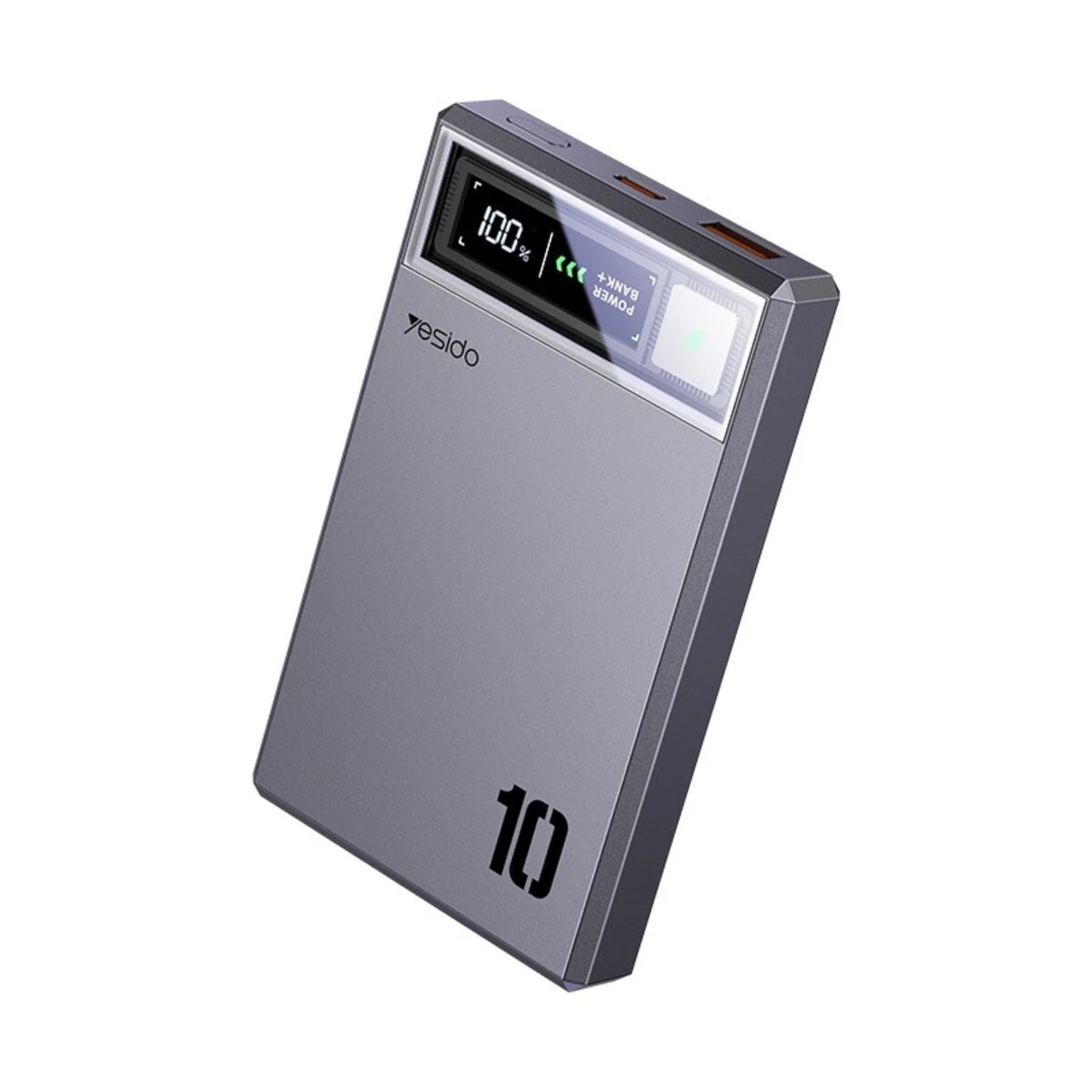 پاوربانک وایرلس PD و فست شارژ  Yesido 10000mAh مدل YP61 20W مگ سیف - خاکستری (گارانتی12 ماه تعویض نیکان همراه)