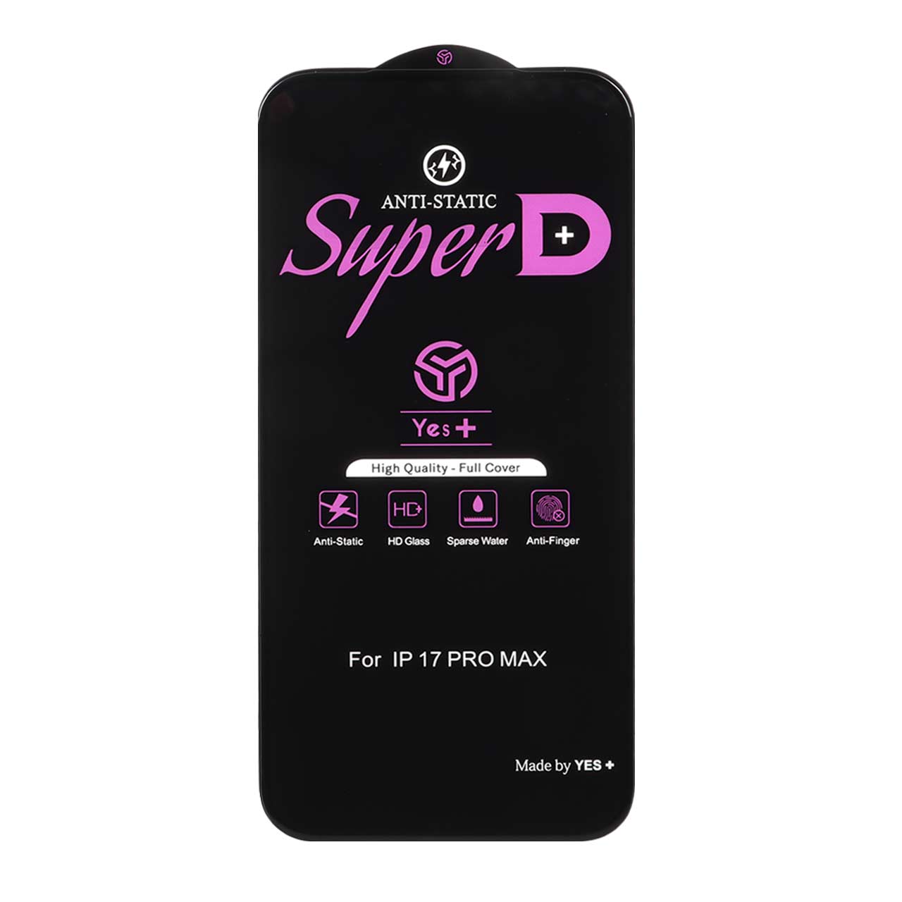 محافظ صفحه نمایش شیشه ای Super D Anti Static Yes Plus مدل Apple iPhone 17 Pro Max