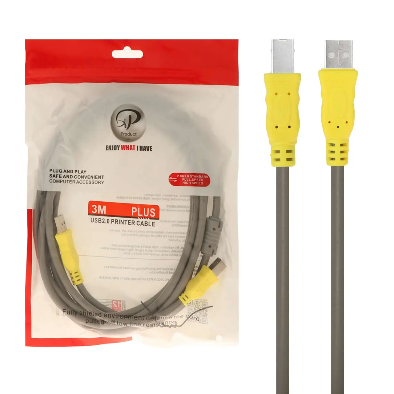 کابل پرینتر 3 متری XP Product - طوسی - RYL