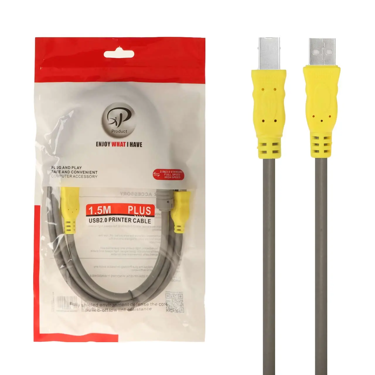 کابل پرینتر 1.5 متری XP Product - طوسی - RYL