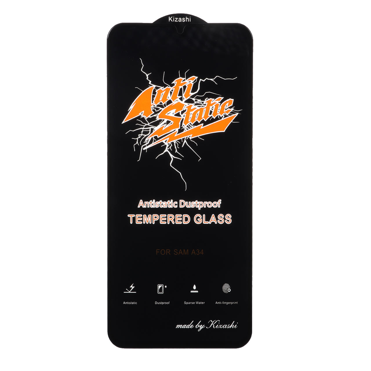 محافظ صفحه نمایش شیشه ای Samsung Galaxy A34 - Full Cover Anti Static Kizashi (بدون پک) - مشکی
