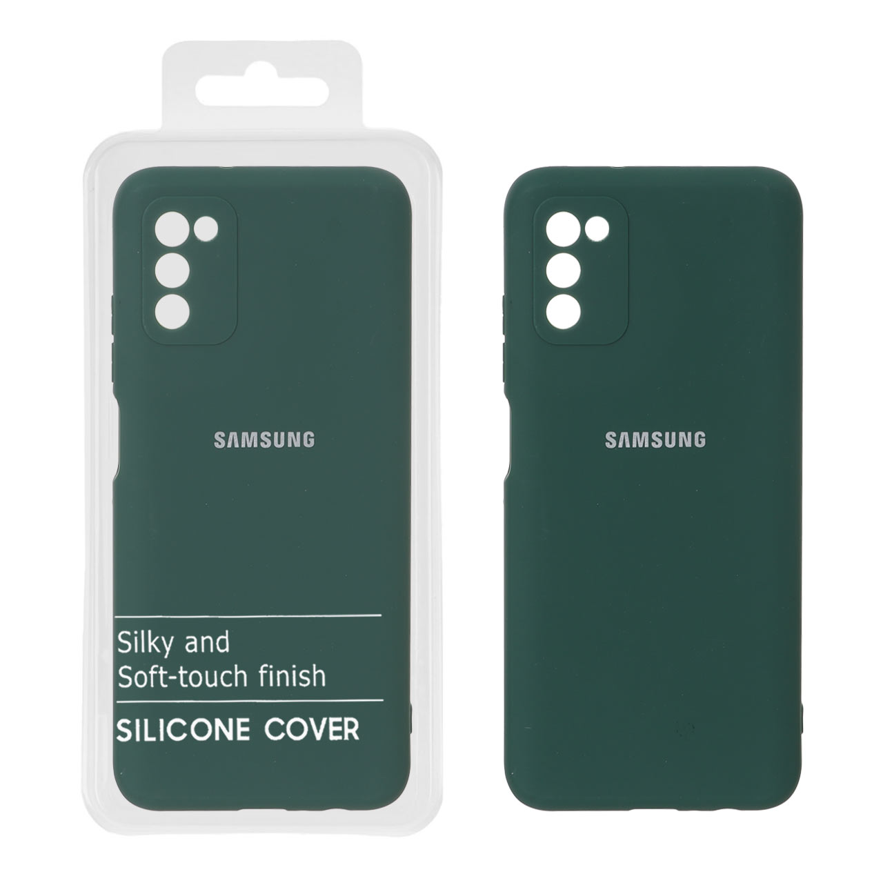 قاب نیو سیلیکون محافظ لنزدار RFF مدل Samsung Galaxy A03s / A02s - سبز (پک دار)