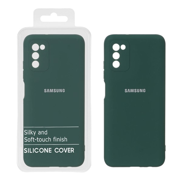 قاب نیو سیلیکون محافظ لنزدار RFF مدل Samsung Galaxy A03s / A02s - سبز (پک دار)