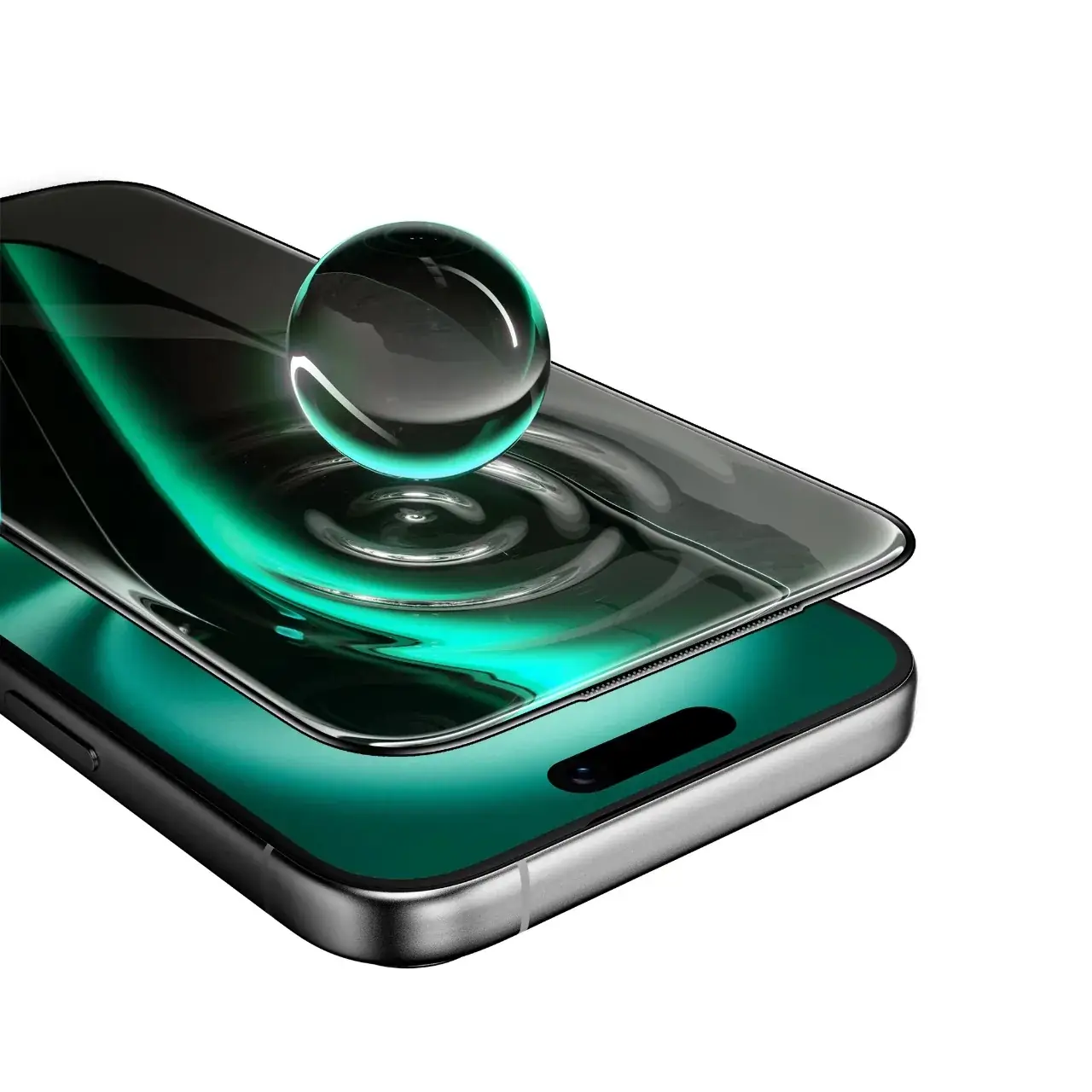 محافظ صفحه نمایش شیشه ای اورجینال Green Lion Picasso 3D Glass One-Touch Installation مدل Apple iPhone 17 Pro (پک دار)