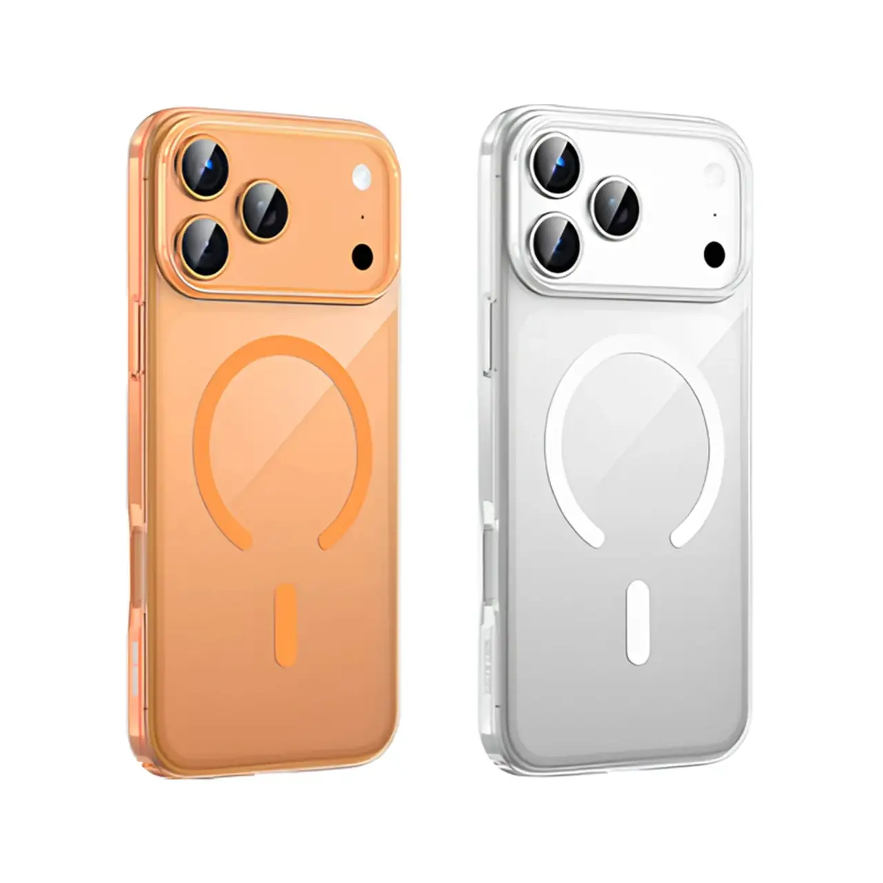 قاب اورجینال شفاف Green Lion Magsafe Delgado مدل Apple iPhone 17 Pro Max - نارنجی (پک دار)