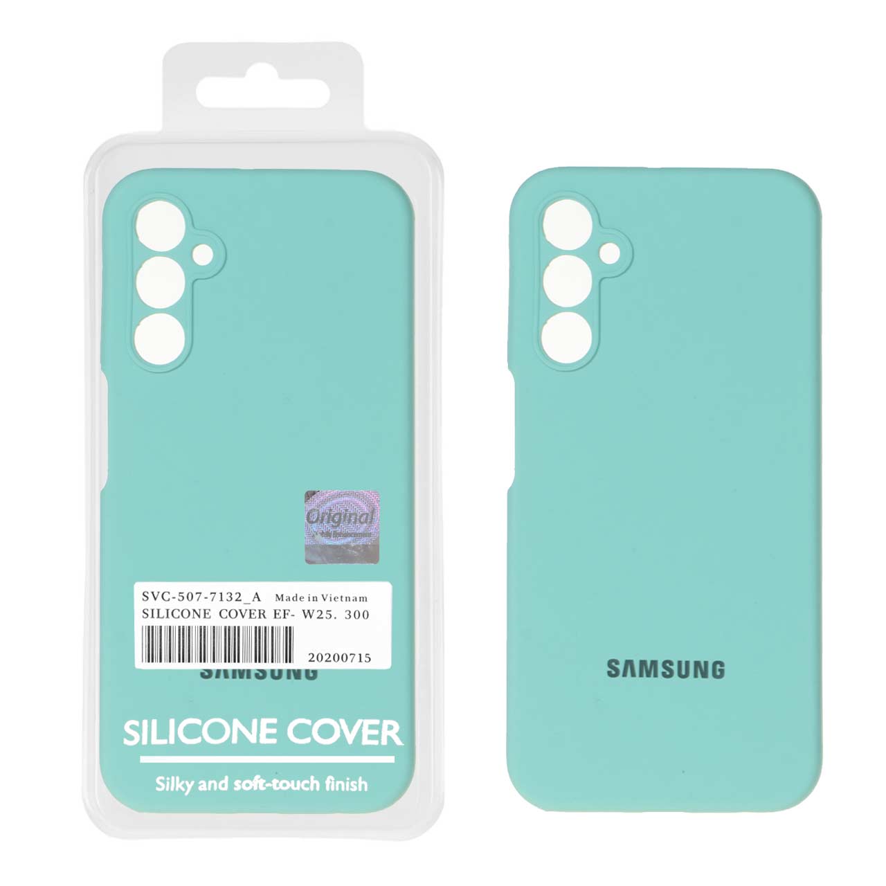 قاب سیلیکونی پاک کنی اورجینال Master Quality مدل Samsung Galaxy A24 - سبزآبی (پک دار)