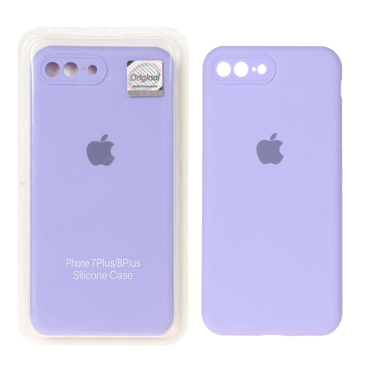 قاب سیلیکونی پاک کنی اورجینال Master Quality مدل Apple iPhone 7 Plus / iPhone 8 Plus - بنفش روشن (پک دار)