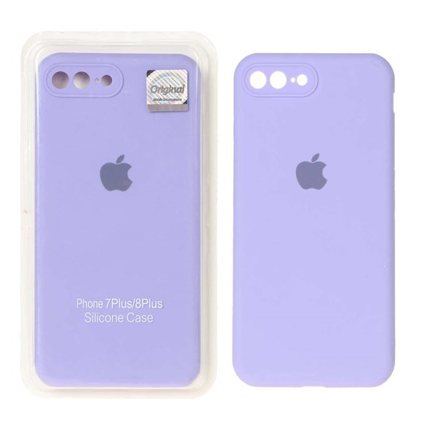 قاب سیلیکونی پاک کنی اورجینال Master Quality مدل Apple iPhone 7 Plus / iPhone 8 Plus - بنفش روشن (پک دار)