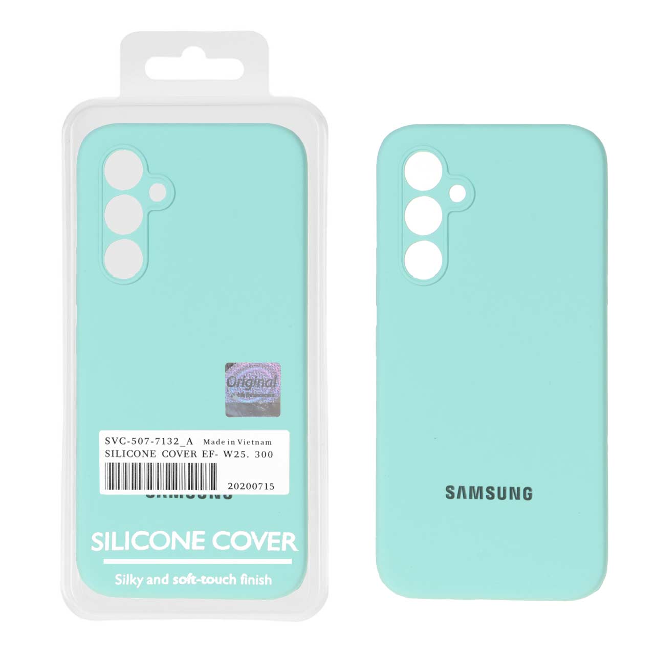 قاب سیلیکونی پاک کنی اورجینال Master Quality مدل Samsung Galaxy A54 - سبزآبی (پک دار)