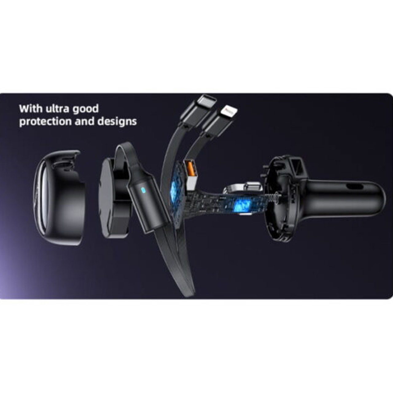 شارژر فندکی PD و فست سه پورت Yesido مدل Y61 53W - مشکی (گارانتی 18 ماه تعویض نیکان همراه)