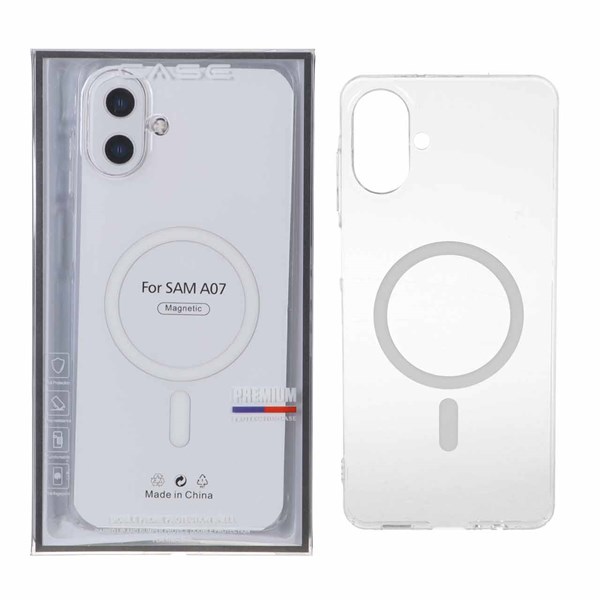 قاب اورجینال کریستالی MagSafe شفاف Premium مدل Samsung Galaxy A07 (پک دار)