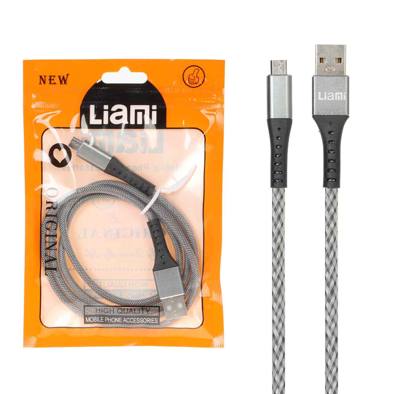کابل شارژ فست اندروید Liami - خاکستری (گارانتی شش ماهه شرکتی)