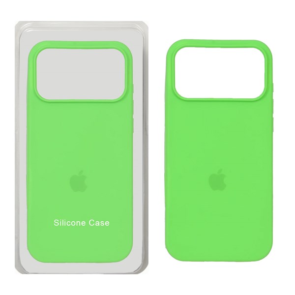 قاب سیلیکونی پاک کنی اورجینال Apple iPhone 17 Pro Max - سبز فانتزی (پک اصلی)