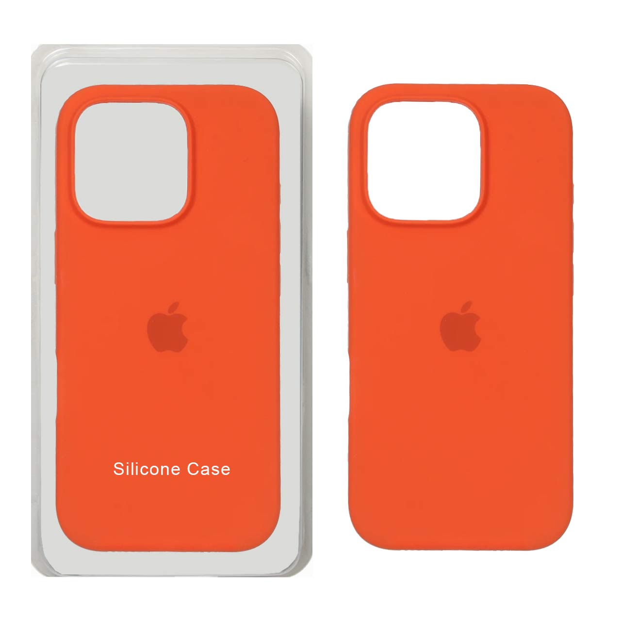 قاب سیلیکونی پاک کنی اورجینال Apple iPhone 16 Pro - نارنجی تیره (پک اصلی)