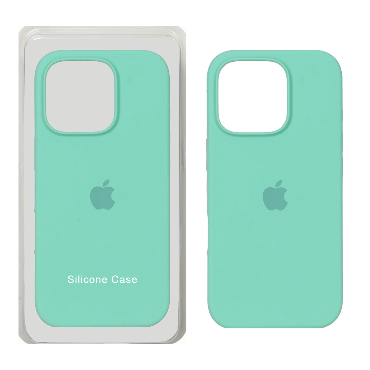 قاب سیلیکونی پاک کنی اورجینال Apple iPhone 16 Pro - سبزآبی (پک اصلی)