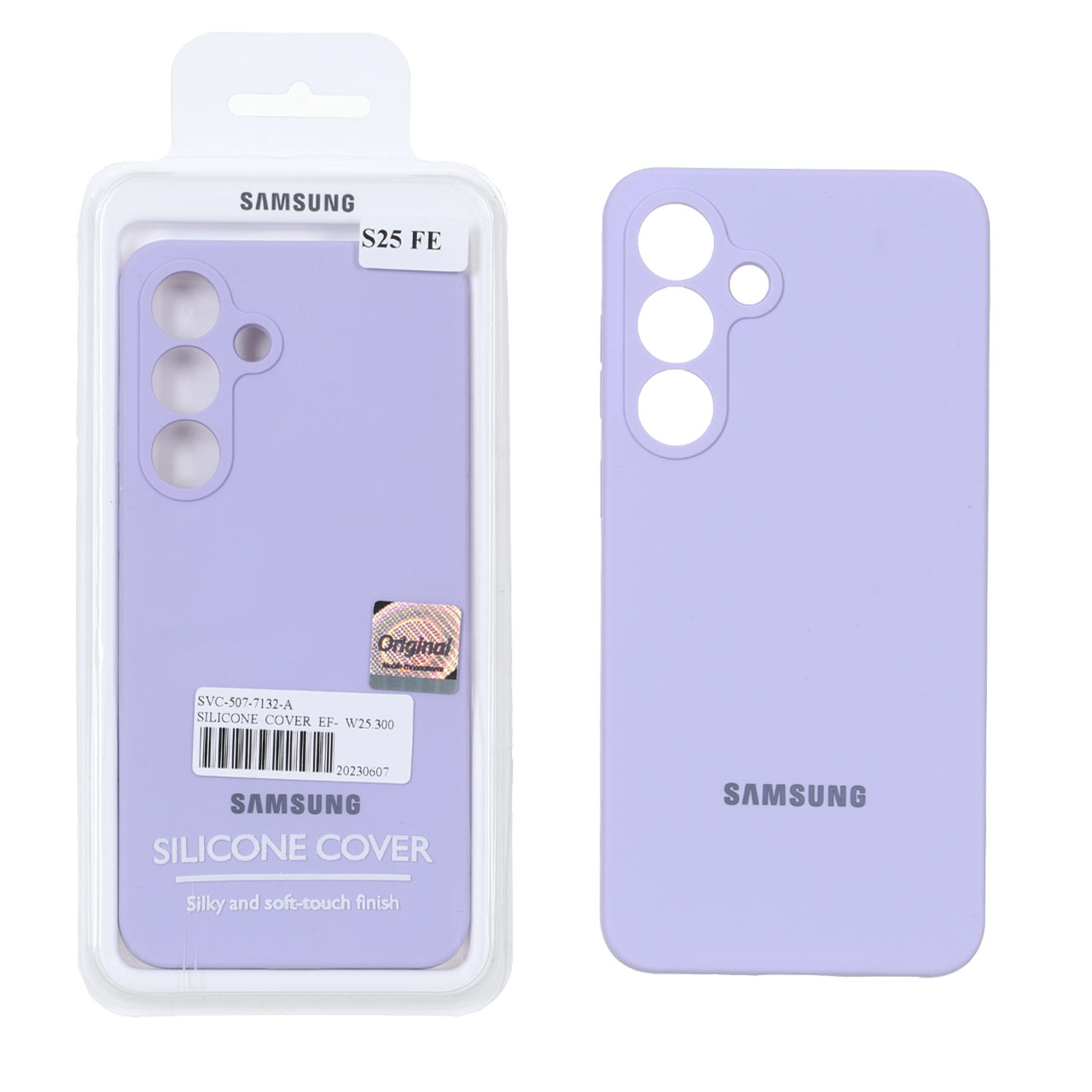 قاب سیلیکونی پاک کنی اورجینال Master Quality مدل Samsung Galaxy S25 FE - یاسی (پک دار)