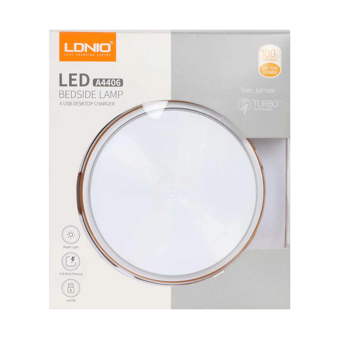 شارژر رومیزی LDNIO مدل A4406 22W - سفید طلایی (گارانتی 6 ماهه تعویض نیکان همراه)