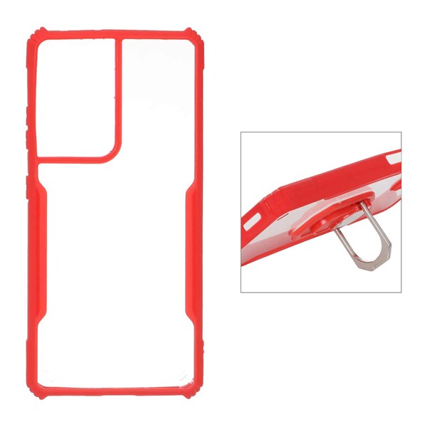 قاب New Case ایربگ دار هولدر انگشتی Samsung Galaxy S21 Ultra - قرمز